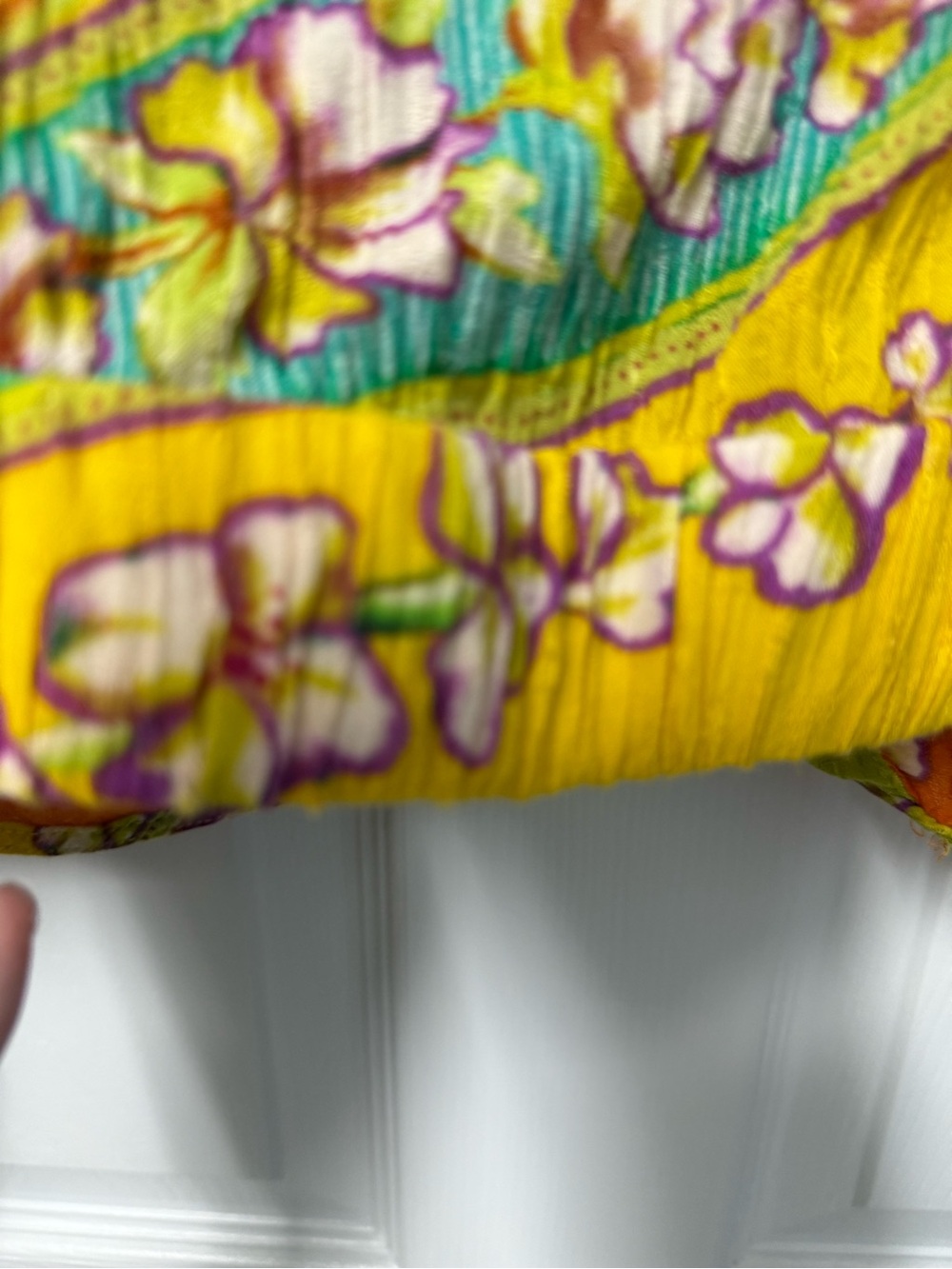 Haute Hippie Orange Floral Collared Wrap Jacket - Picture 3 of 6